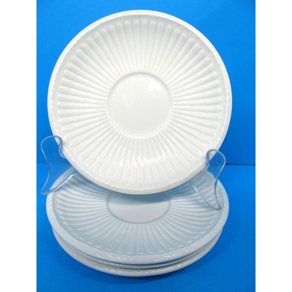 Wedgwood Etruria And Barlaston Set Of 4 Cream Color Saucers Only No Cups
